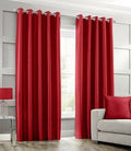 IMPORTED SILK CURTAINS - RED image 0