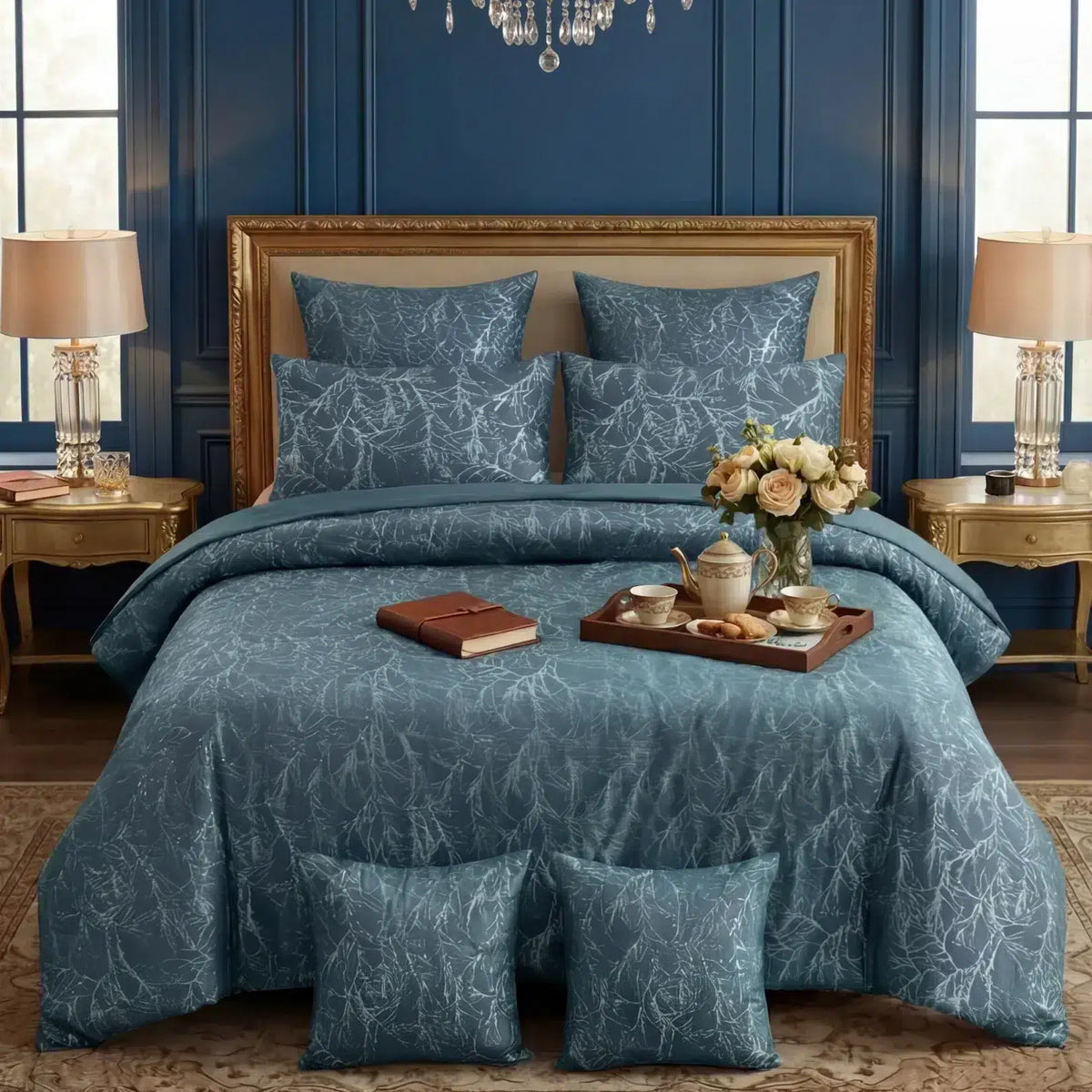 Texture Velvet Duvet Cover Set - Grey image 0