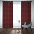 Export self dotted jacquard curtains Maroon ( 2 Curtains Set ) image 0