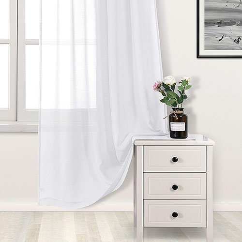 SHEER NET CURTAINS - WHITE image 1