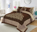 JACQUARD LUXURY BROWN BEDSHEET SET- 5 PCS image 0