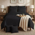 Cotton Duvet Cover Set - Black image 0
