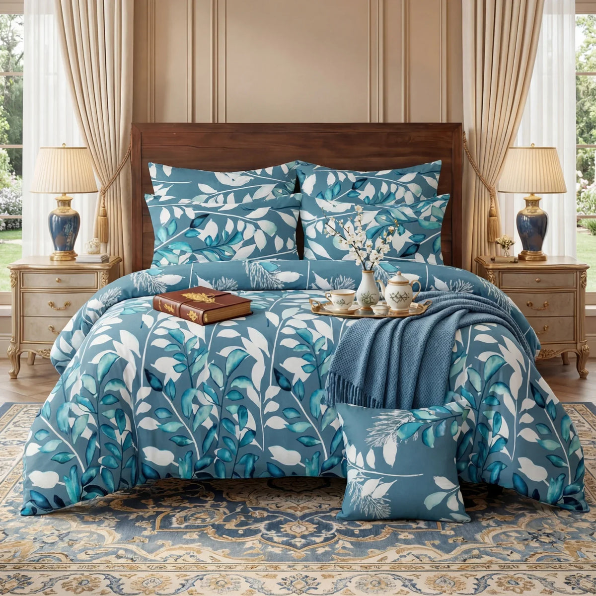 BLUE ZURIC COMFORTER SET - 7 PCS image 0