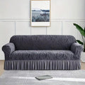 ZEBRA VELVET SOFA COVER - GREY image 0