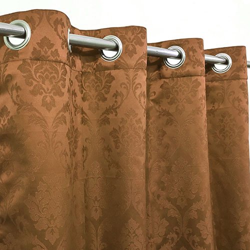 Export Quality Self Jacquard Curtains Copper ( 2 Curtain Set ) image 0