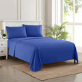 Velvet Flat Bed Sheet Royal Blue image 0