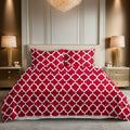 RED PENDORA BEDSHEET SET - 3 PCS image 0