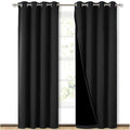SELF JACQUARD BLACKOUT CURTAINS - BLACK image 0