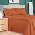 Plain Rich Cotton Bed Sheet Copper image 0