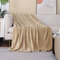 FLANNEL FLEECE BLANKET - BEIGE image 0