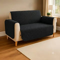 ULTRASONIC QUILTED SOFA RUNNER - BLACK image 0