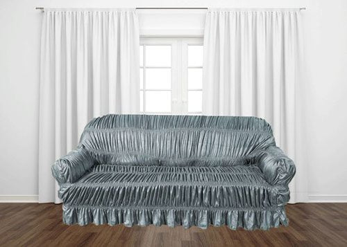 KNITTING JERSEY SOFA COVER - GREY image 0