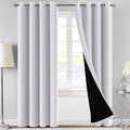 SELF JACQUARD BLACKOUT CURTAINS - WHITE image 0