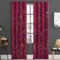Imported Velvet Curtains Sprinkle Design Maroon image 0