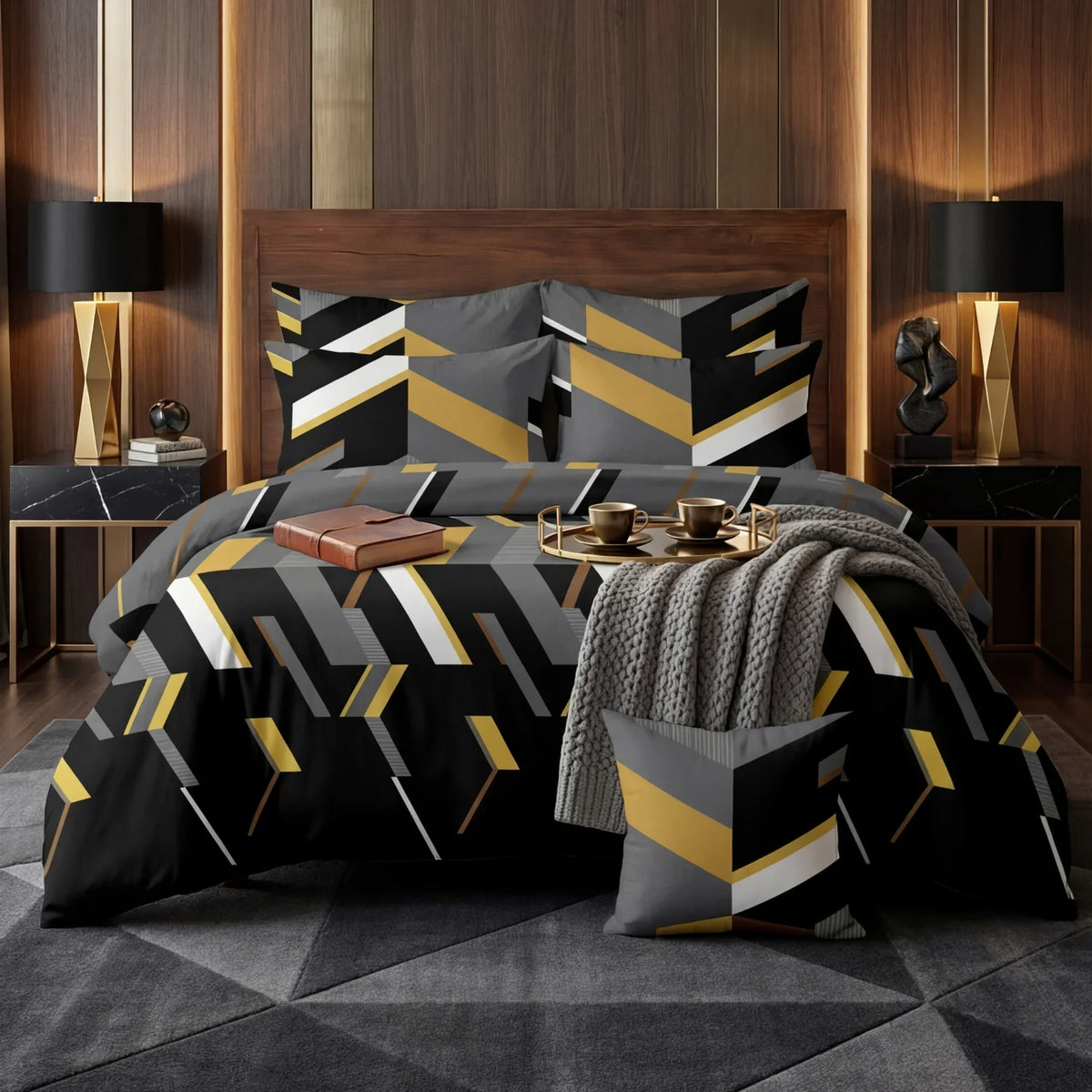POLYGON COMFORTER SET - 7 PCS image 0