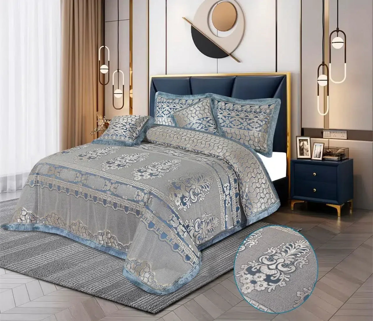 MOROCO QUILTED BEDSPREAD SET - 5 PCS image 0