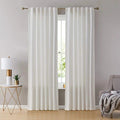 WHITE PLAIN SOLID VELVET CURTAINS - SET OF 2 PANELS image 0