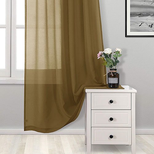 SHEER NET CURTAINS - COPPER image 1