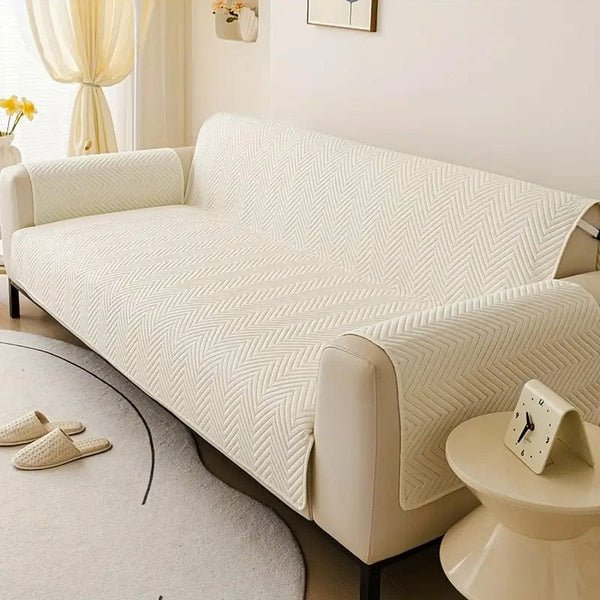 Mat Ultrasonic Quilted Sofa Runner - Off White image 0
