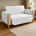 ULTRASONIC QUILTED SOFA RUNNER - WHITE image 0