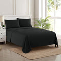 Velvet Flat Bed Sheet Black image 0