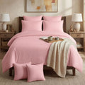Cotton Duvet Cover Set - Baby Pink image 0