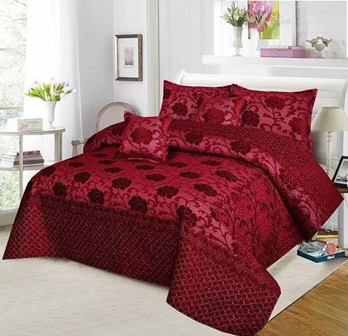Palachi Velvet Bridal Bed Spread 4 Pcs image 0