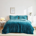 Shaggy Duvet Set - Teal image 0