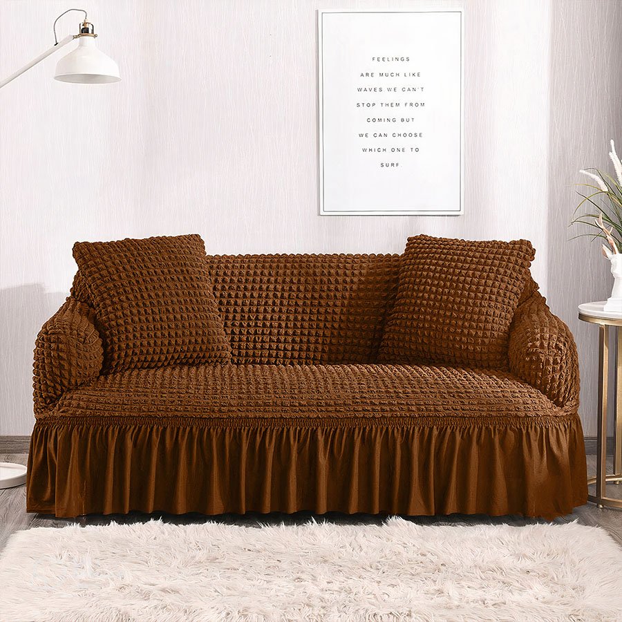 FITTED BUBBLE SOFA COVER - COPPER image 0