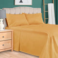 Plain Rich Cotton Bed Sheet Gold image 0