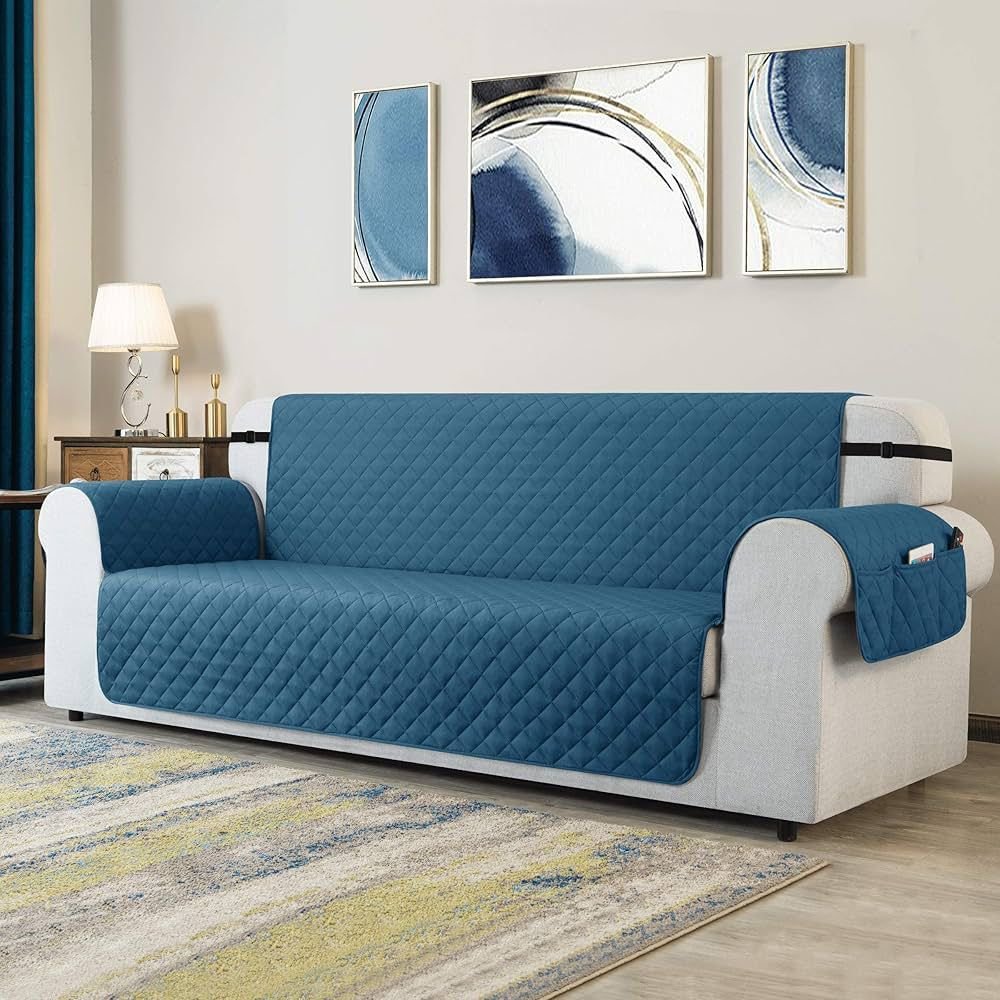 QUILTED SOFA COVERS - ZINC image 0