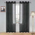 SHEER NET CURTAINS - BLACK image 0