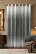 SILVER GREY SPECKLED OMBRE VELVET CURTAINS – SET OF 2 PANELS image 0