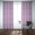 Export self dotted jacquard curtains Light Purple ( 2 Curtains Set ) image 0