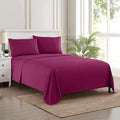 Velvet Flat Bed Sheet Berry image 0