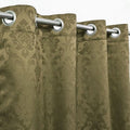 Export Quality Self Jacquard Curtains Mouse Brown ( 2 Curtain Set ) image 0