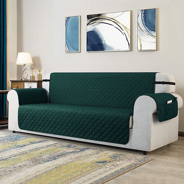 QUILTED SOFA COVERS - GREEN image 0