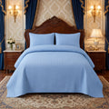 Sky Blue BedSpread Set - 3Pcs image 0