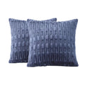 EMBOSSED FLEECE CUSHION COVERS - STEEL BLUE image 0