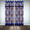 Printed Silk Curtains ( Pair ) image 0