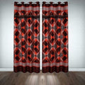 Printed Silk Curtains ( Pair ) image 0