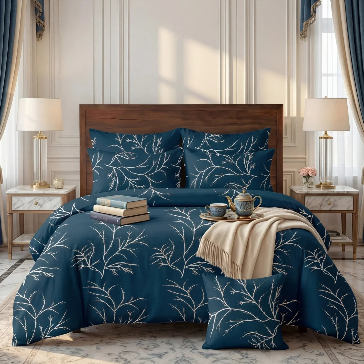 GREY BUNCH COMFORTER SET - 7 PCS image 0
