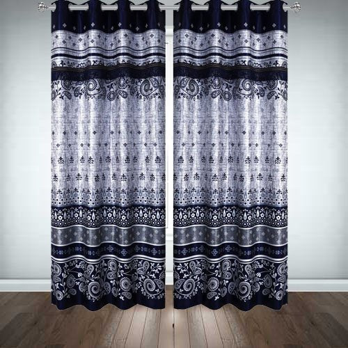 Printed Silk Curtains ( Pair ) image 0
