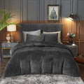 Velvet Duvet Cover Set - Grey image 0