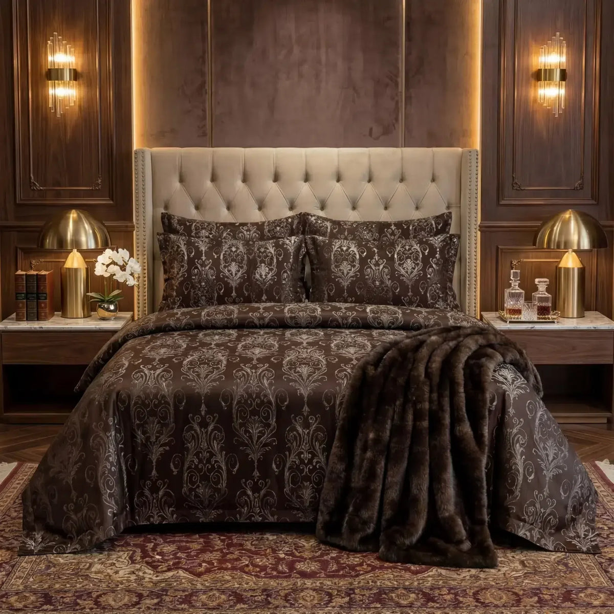 Texture Velvet Flat Bed Sheet Chocolate Brown image 0