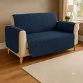 ULTRASONIC QUILTED SOFA RUNNER - BLUE image 0