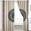 Luxury Velvet Splendid Curtains Blackout - Beige & Black (Copy) image 0