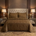 Texture Velvet Flat Bed Sheet Copper image 0