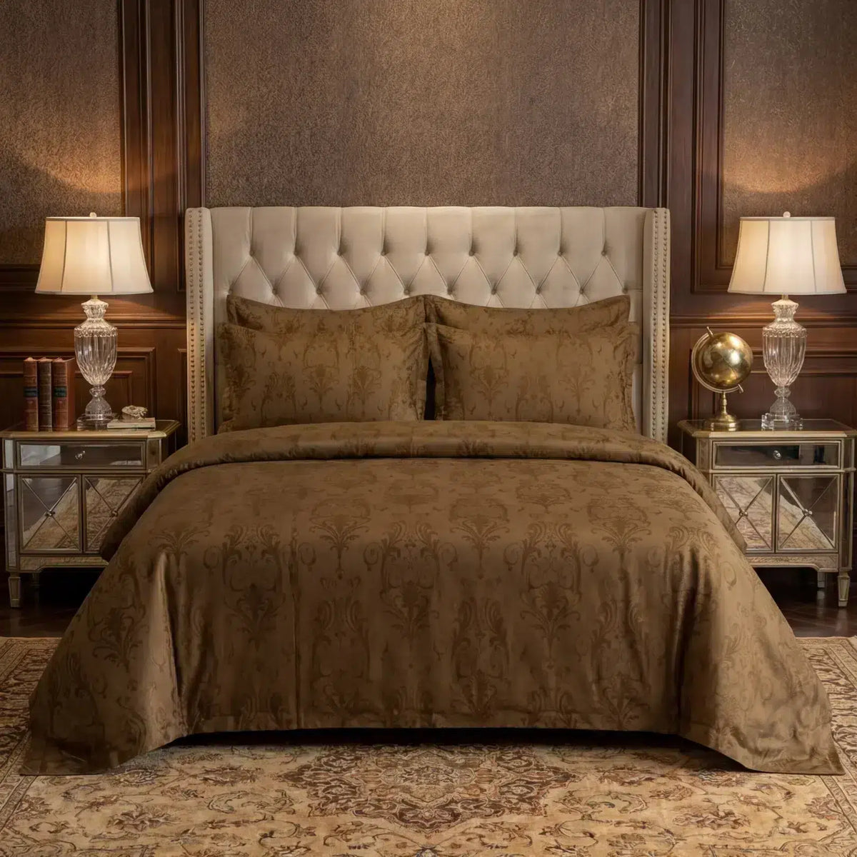 Texture Velvet Flat Bed Sheet Copper image 0