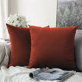 Plain Soft Feel Velvet Cushion Covers Copper 16 x 16 ( Without Filling ) image 0